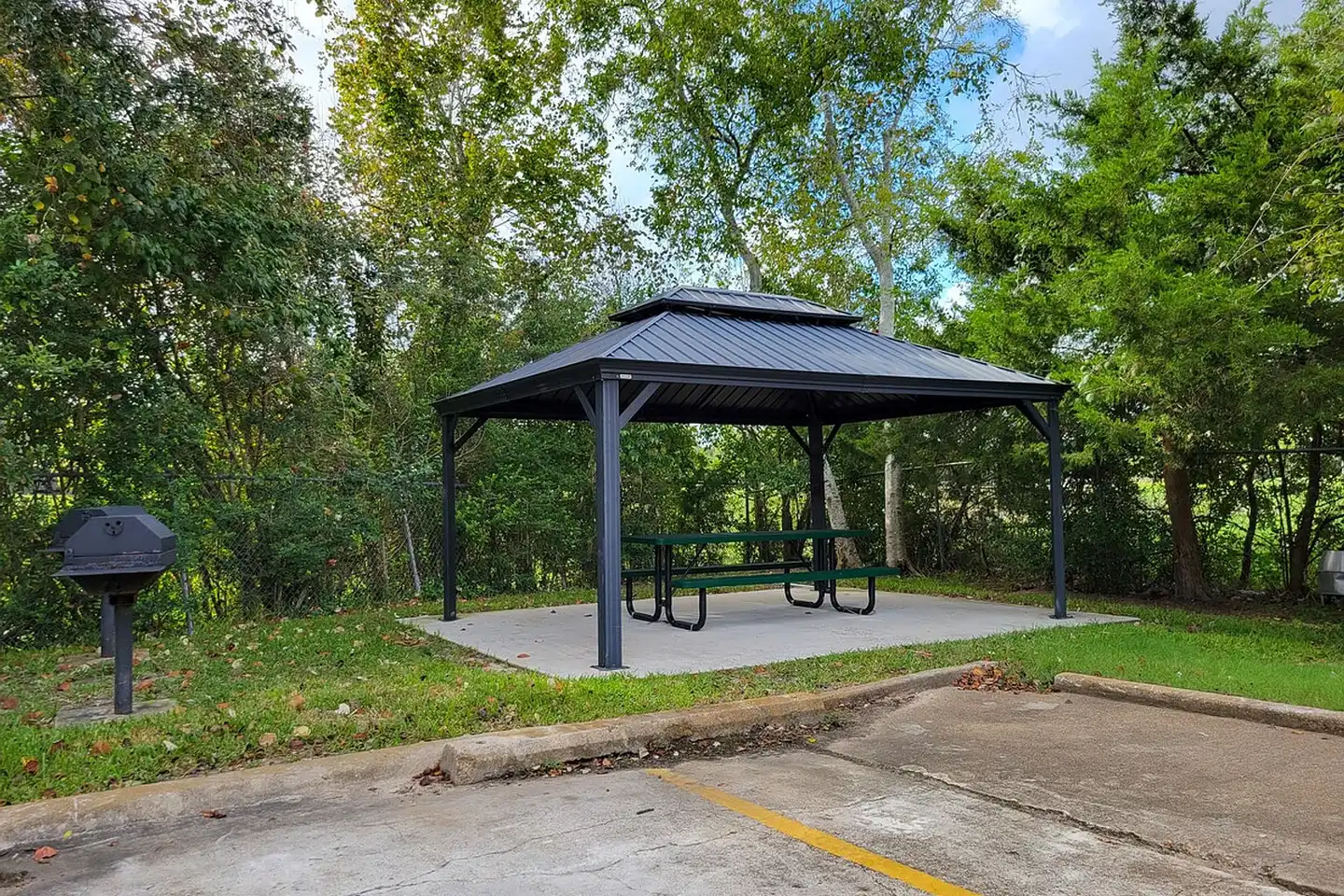 Shaded picnic and BBQ area
